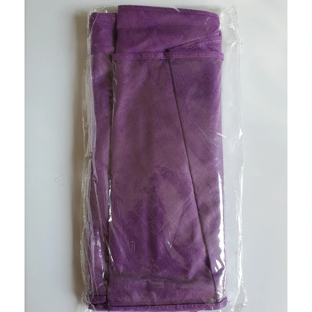 6 Pockets Double Side Transparent Foldable Hanging Handbag Purse Storage Bag New